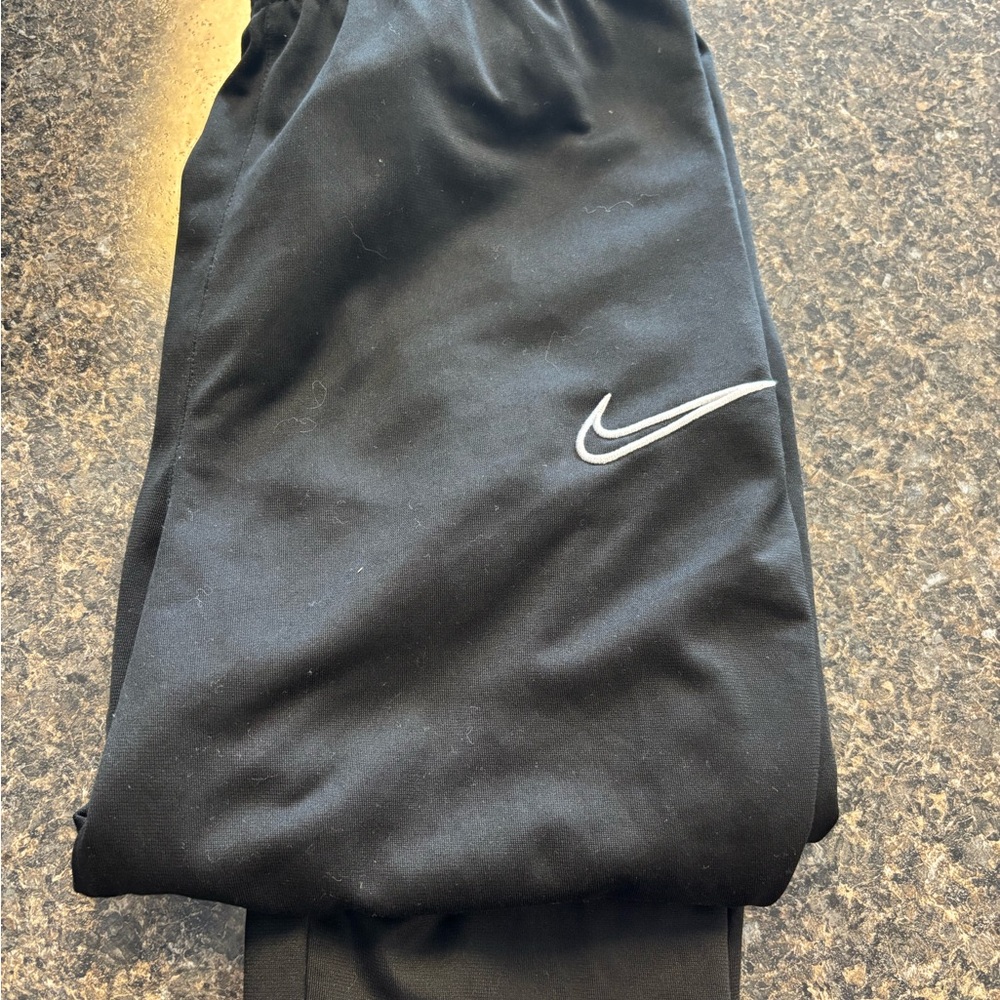 Nike Kids Black Joggers with White Logo
